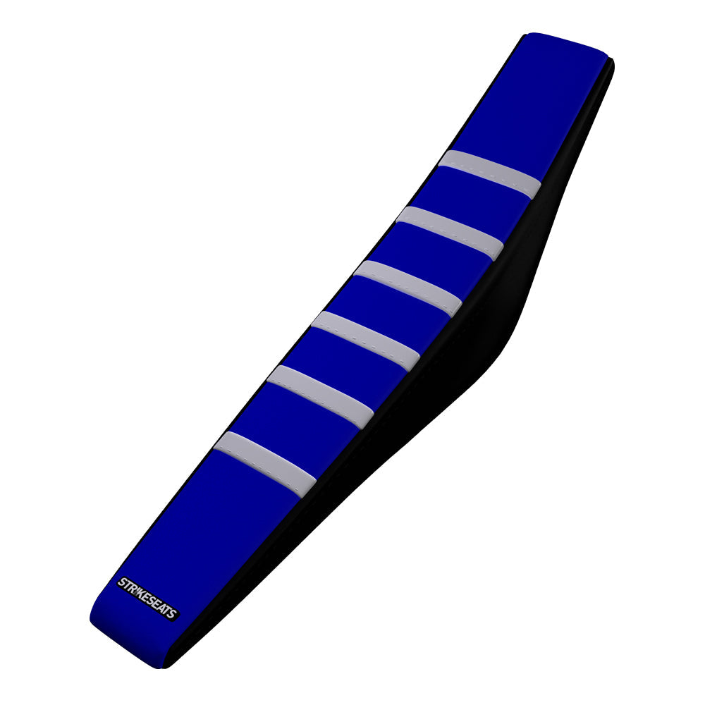 Yamaha YZ450F 23-25/ YZ250F/YZ450FX/WR450F 24-25 WHITE/BLUE/BLUE Gripper Ribbed Seat Cover