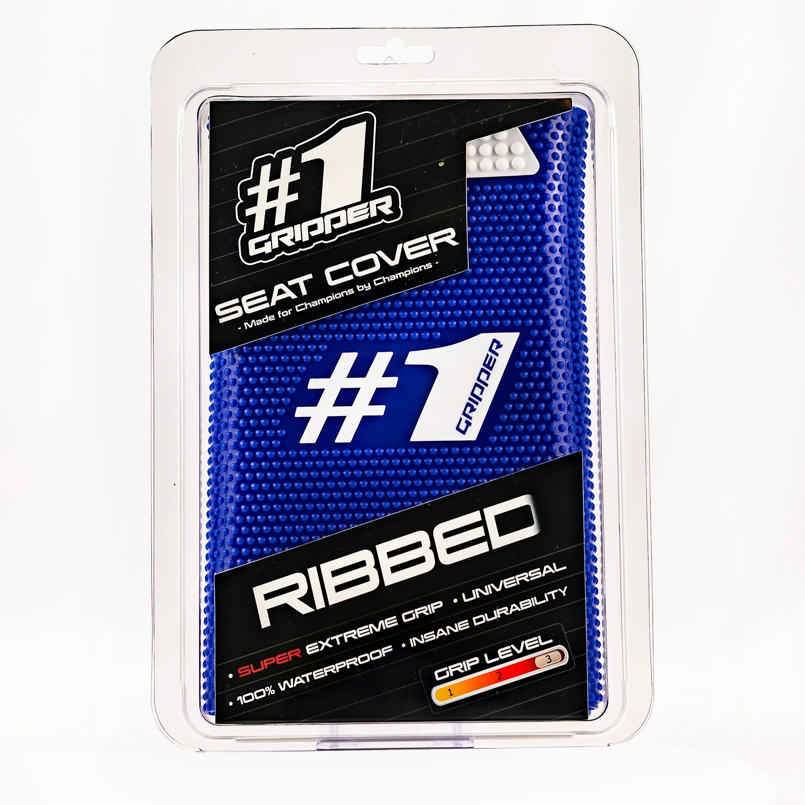 Funda de asiento acanalada - Azul/Blanco