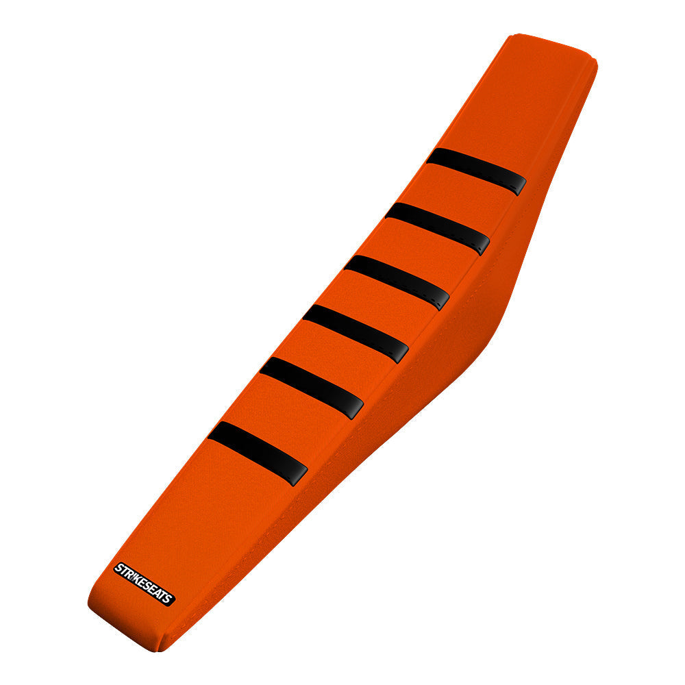 Funda de asiento acanalada con agarre KTM SX/SXF/XC/XCF 19-22 /EXC/EXCF 20-23 NEGRO/NARANJA/NARANJA