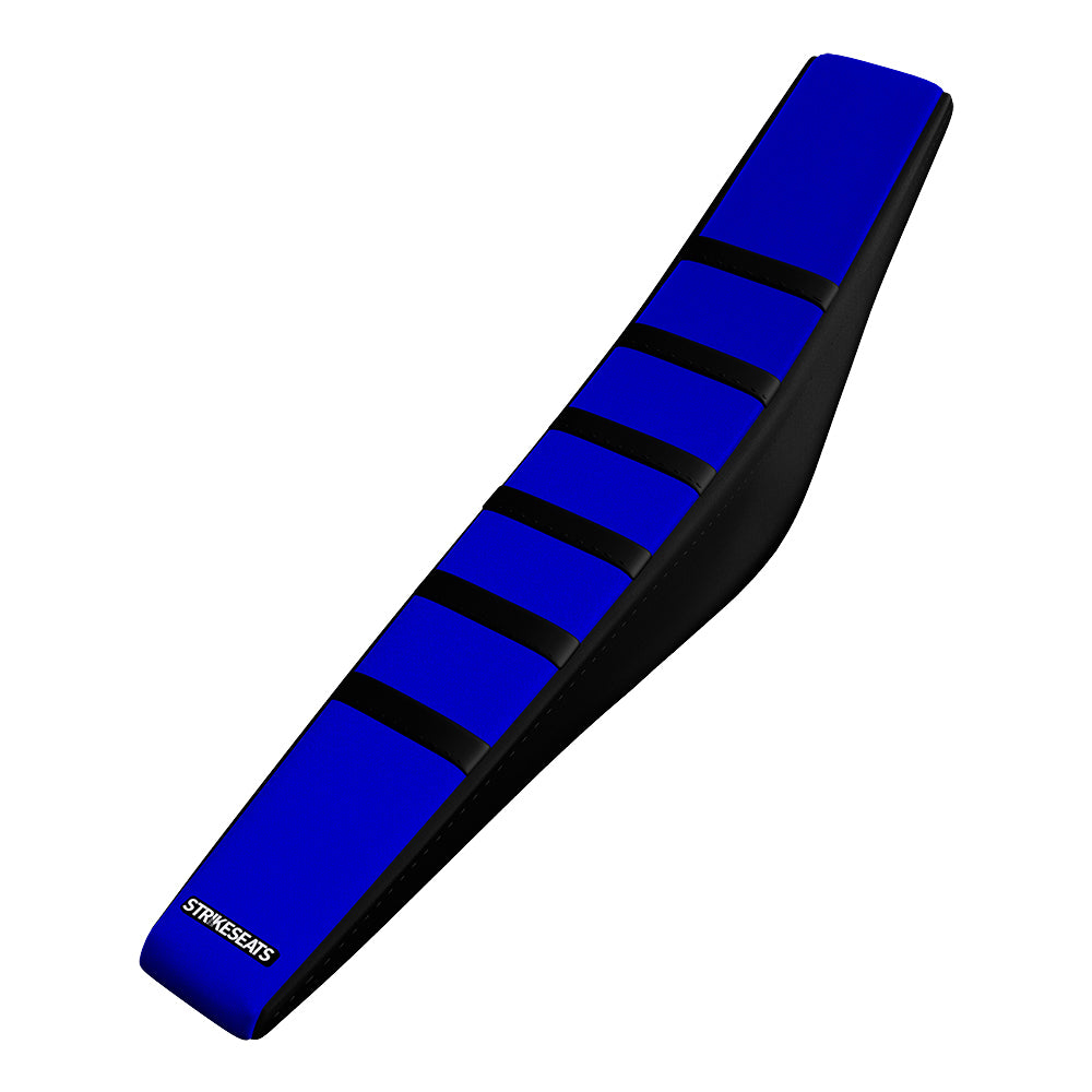 Funda de asiento acanalada con agarre negro/azul/negro Yamaha PW50 85-23