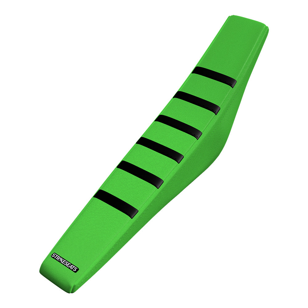 Kawasaki KX450F 12-15/KX250F 13-16 NOIR/VERT/VERT Housse de selle nervurée Gripper 