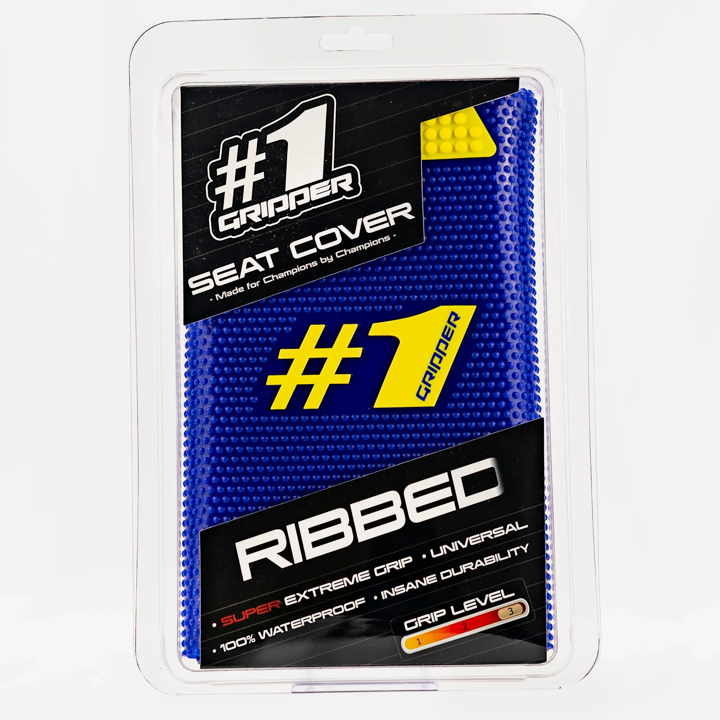 Funda de asiento acanalada Gripper 1 - Azul/Amarillo