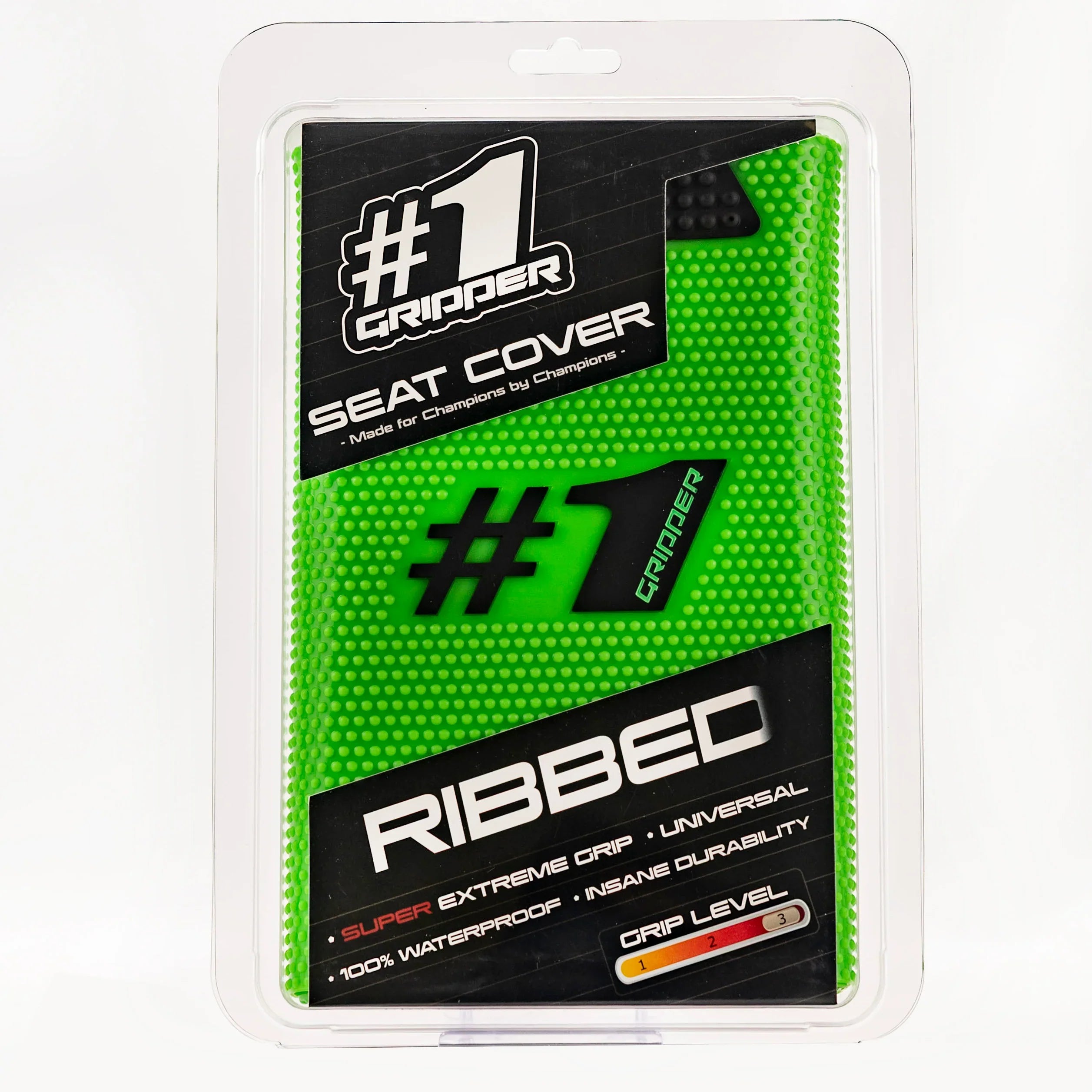 RIBBED Seat Cover - Green/Black