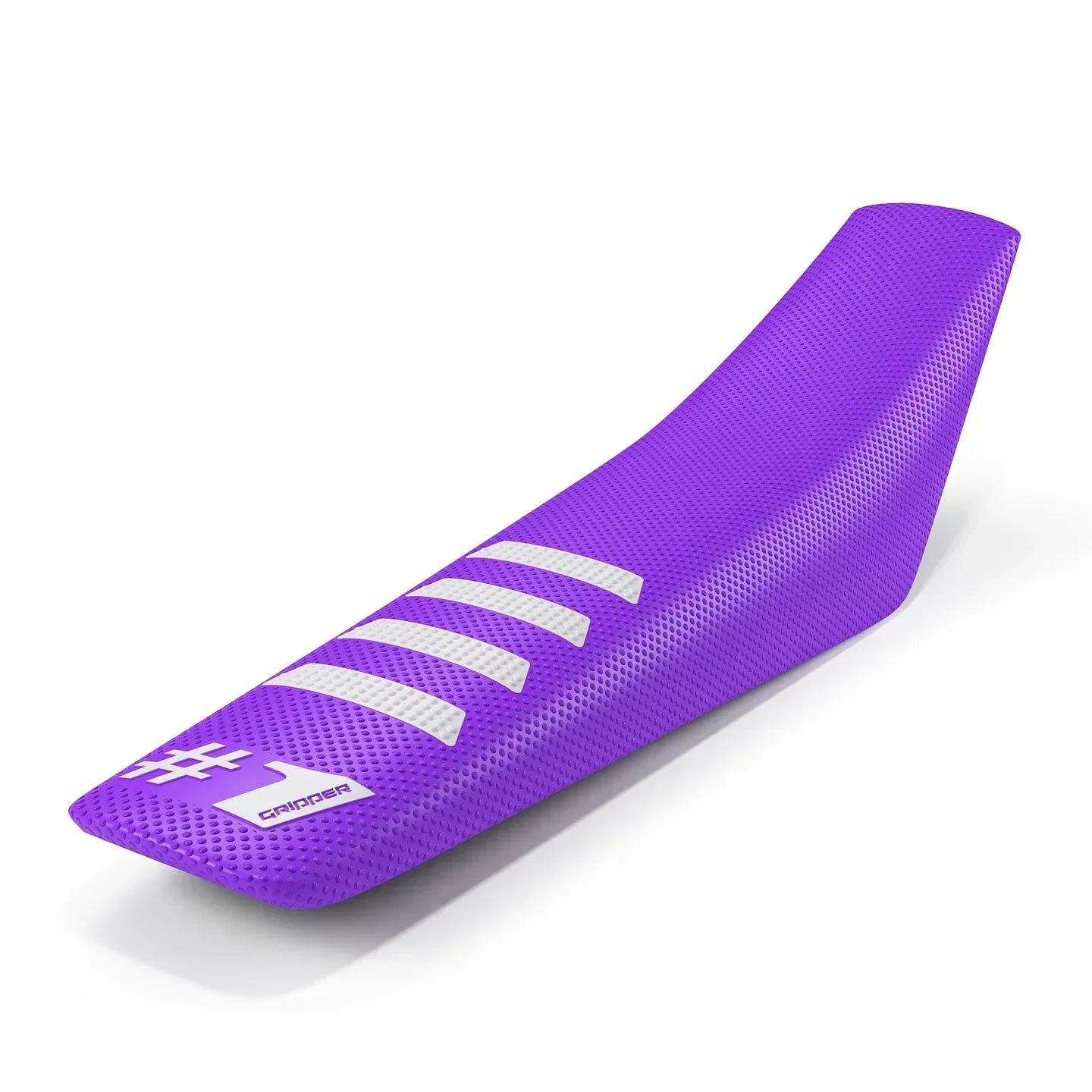 Funda de asiento acanalada Gripper 1Gripper - Morado/Blanco