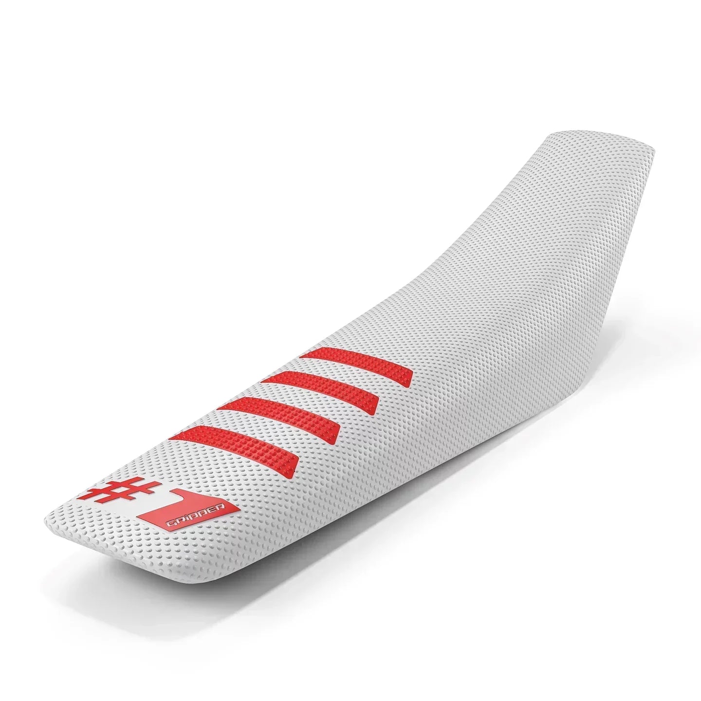 1Gripper RIBBED Seat Cover - White/Red